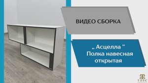 ТЭКС
Видео сборка. Спальня Асцелла. Полка навесная открытая.