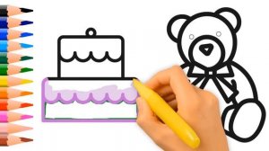 Рисуем Цветочек и Радугу - Учим Цвета - Обучающие Видео для Детей - coloring for kids