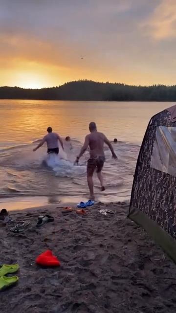 Походная баня на берегу Ладоги #каякинг #nature #ладожски? смотреть онлайн