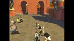 Пинает страусов)