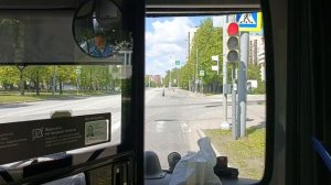 вид из кабины водителя автобуса ЛиАЗ 5292 по маршруту  159 3 й нижнилихоборский проезд  ул весенняя