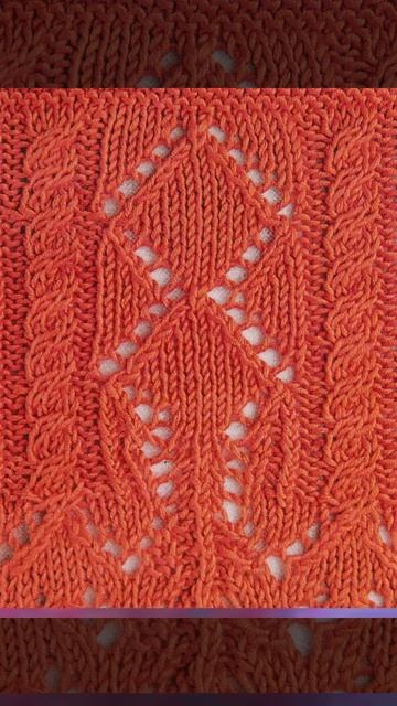 Узор спицами + схема Узор 122 смотреть онлайн