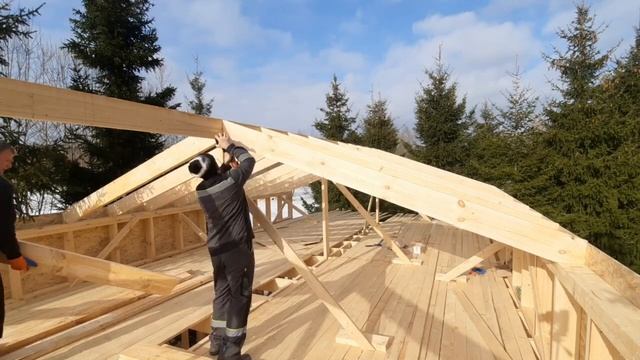 Монтаж стропил за 2,5 минуты. смотреть онлайн