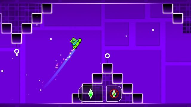 Я прохожу второй уровень в игре geometry dash
