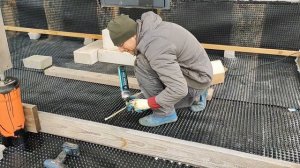 Мембрана для фундамента/заливка бетона под веранду