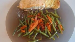 Красная рыба и стручковая фасоль. Маринкины творинки. Всем МИРА и Добра!