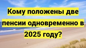 Кому положены две пенсии одновременно в 2025 году?