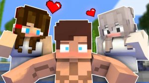 Красавчик стал популярен среди девушек на горячих источниках - майнкрафт мультфильм