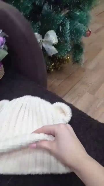 Шапка с ушками крючком #шапкасушками #шапкакрючком #каксвязатьшапку