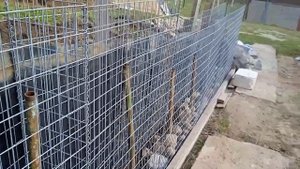 Установка габионов. Начало. 13.04.2025.