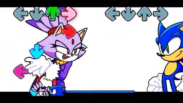 Блэйз против Соника! Соник Раш ФНФ МОД! смотреть онлайн