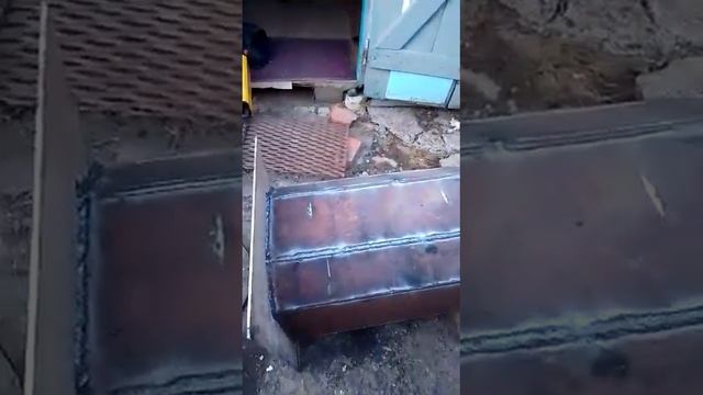 банная печь своими руками, из старой ёмкости с огорода