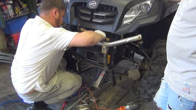 Установка Лебедки SuperWinch Terra 45SR на Cf Moto U800