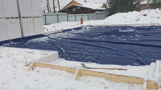 Плитный фундамент зимой д Горчаково смотреть онлайн