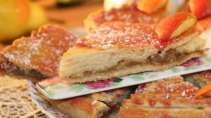 Мягкое яблочное пирожное с помадкой