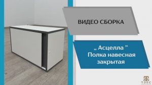 ТЭКС
Видео сборка. Спальня Асцелла. Полка навесная закрытая.