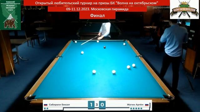 11/12/23. Турнир на призы БК "Волна на Октябрьском". Финал. Жогин А. - Сабирали Б. смотреть онлайн