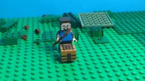 Лего майнкрафт анимация дом стива.Lego minecraft animation steve's house.