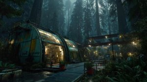 Biosphere Lost Sci-Fi Rain Ambience for Deep Sleep, Focus & Relaxation [4K]