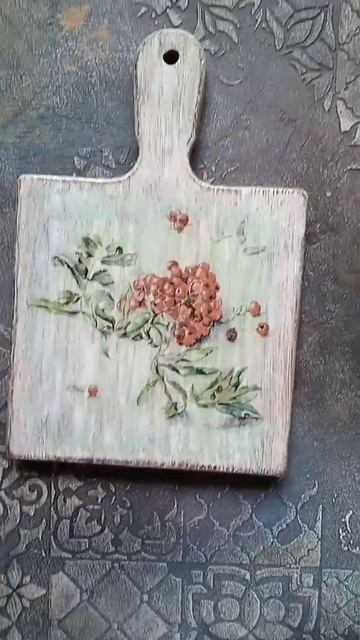 Разделочная доска из дуба, декупаж, ручная работа смотреть онлайн