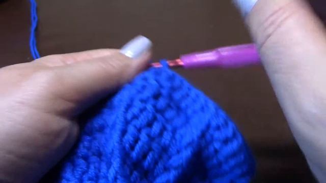 Вязание шапочки с выпуклыми столбиками  Часть 4 из 7