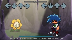 ФНФ против желтого цветка ( не помню как его звали )