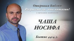 Чаша Иосифа (Бытие 44:4-5) | Разумеешь ли, что читаешь? | лекция #122 | Виталий Олийник