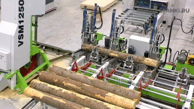 Автоматическая широколенточная пилорама ECOWOOD VSM-1250 Ра? смотреть онлайн