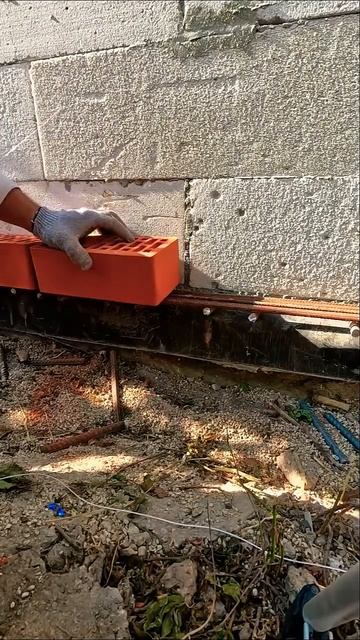 Облицовочный кирпич без выступа фундамента. #стройка # смотреть онлайн