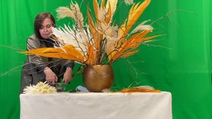 Демонстрация икебаны "ОСЕННЕЕ РАЗМЫШЛЕНИЕ"