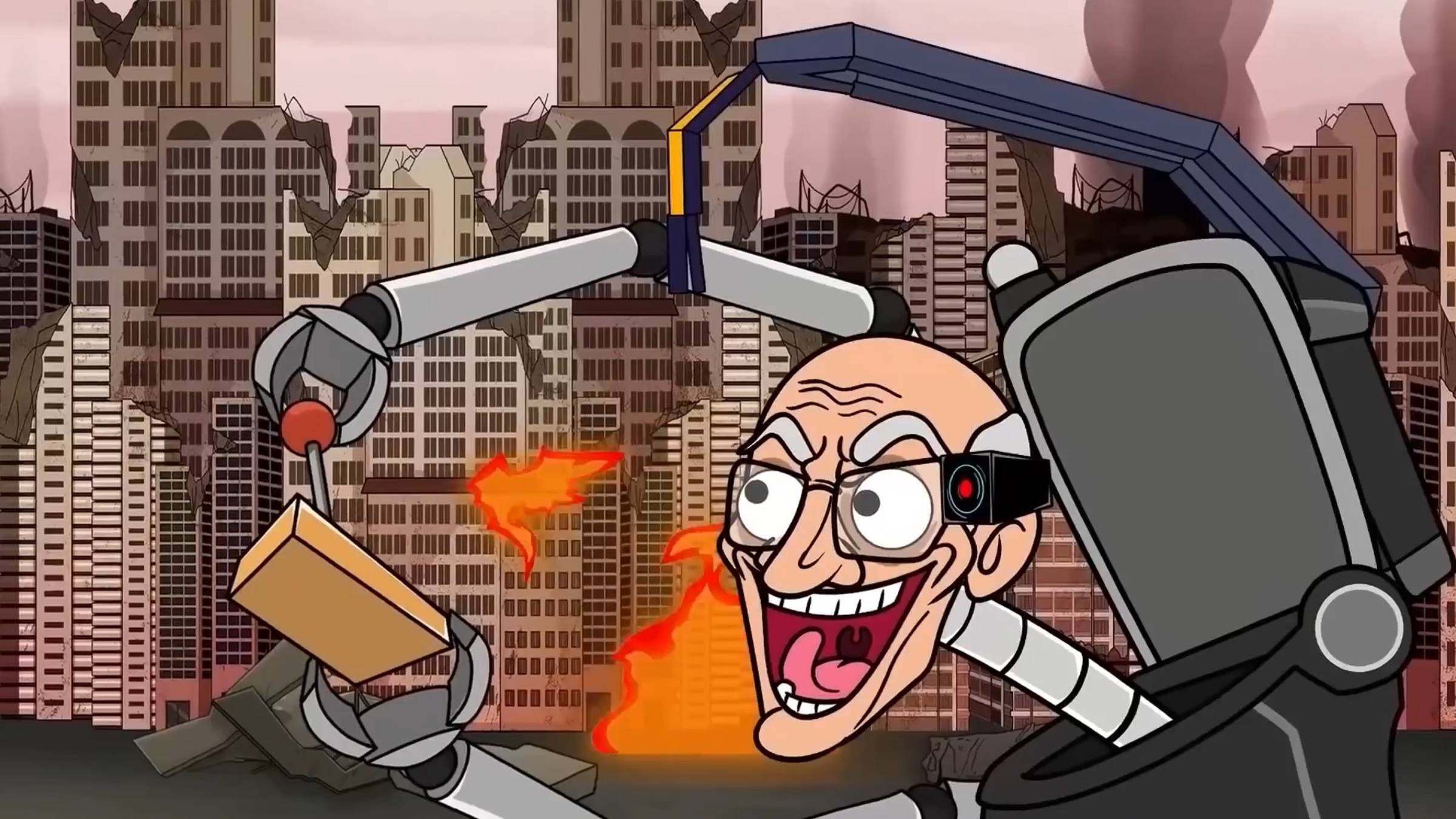 Скибиди Туалет Ученый взял под контроль Титана Компьютермена смотреть онлайн