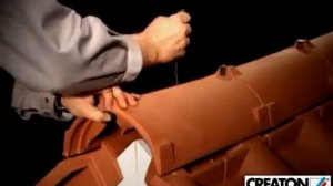Керамическая черепица Creaton  Монтаж Конька