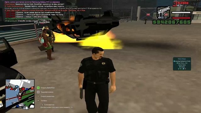 неадекват в полиции - горе всему серверу