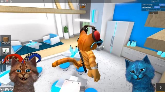 КТО В ЭТОМ СТРАШНОМ ЛАГЕРЕ ШЕРИФ А КТО МАНЬЯК? КОТИК ИГРОМАН и КОТЁНОК ЛАЙК Roblox Murder Mistery 2