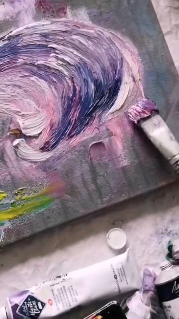 Абстракция маслом - Роза смотреть онлайн