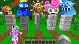 ВЫБЕРИ ПРАВИЛЬНОЕ ИСПЫТАНИЯ ДЛЯ ВЫЖИВАНИЯ БАН БАН И МАМЫ ДЛИННЫЕ НОГИ  В МАЙНКРАФТ КОЛЯН