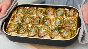 Показываю как из обычного лаваша, кабачков и фарша сделать вкусный ужин. Рецепт совсем несложный