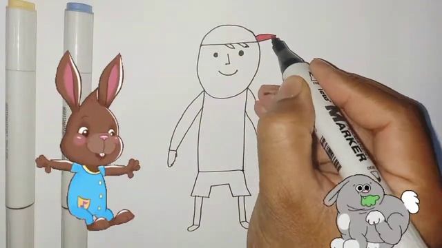 How to draw a Boy for kids /Bolalar uchun bolani qanday chizish mumkin/нарисовать мальчика для дете смотреть онлайн