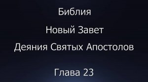 Библия. Новый Завет. Деяния Святых Апостолов, глава 23.