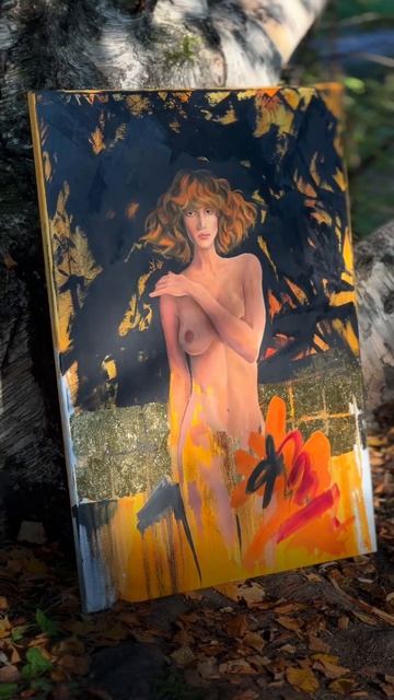 Покрываем картину лаком #маслянаяживопись #поталь смотреть онлайн