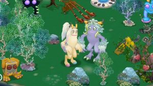 Как поют Маггпи и Парлсона на острове воды в My singing monsters, мои поющие монстры