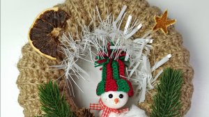 Рождественский венок крючком 🧶