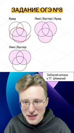 8 задание ОГЭ по информатике кругами Эйлера
