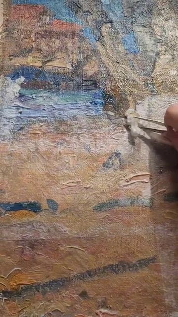 Зачем реставраторы наносят это на картину?🤨🎨 Процес смотреть онлайн