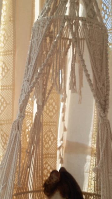 Шатер для кота в технике макраме 🤍 смотреть онлайн