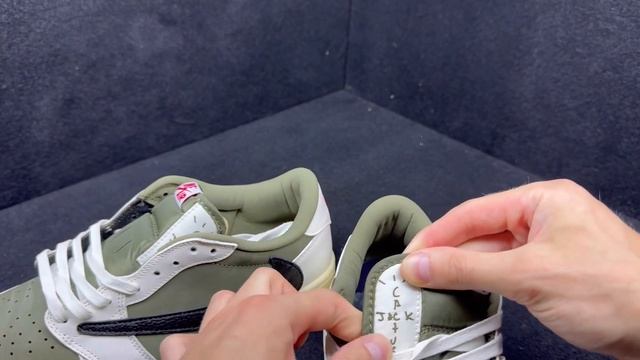 Не стали ждать релиза! Обзор Nike Air Jordan 1 low Travis Scott Medium Olive смотреть онлайн