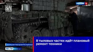 Техники 99 ремонтного батальона обеспечивают танки и бронемашины динамической защитой