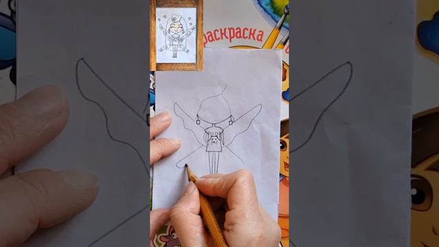 Как нарисовать милую Девочку Фею в комбинезон с зайчиком пошагово|Милые рисунки легко и просто смотреть онлайн