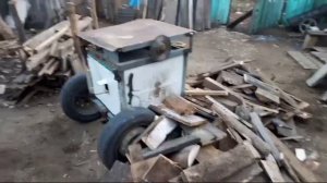 2.🦔🌲🚁Походная Циркулярка-мотоблок в работе, первые