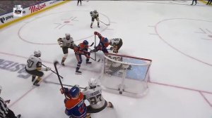 Oilers' Adam Henrique Pots His Second Goal Before Big Scrum Breaks Out